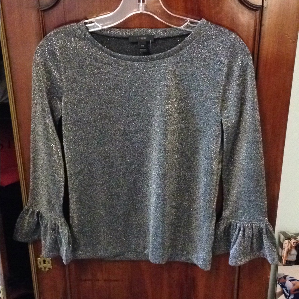 J crew metallic shimmer top